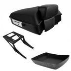 Chopped Trunk Pad Mount Rack for Harley Fatboy (2008–2017) - Matte Black