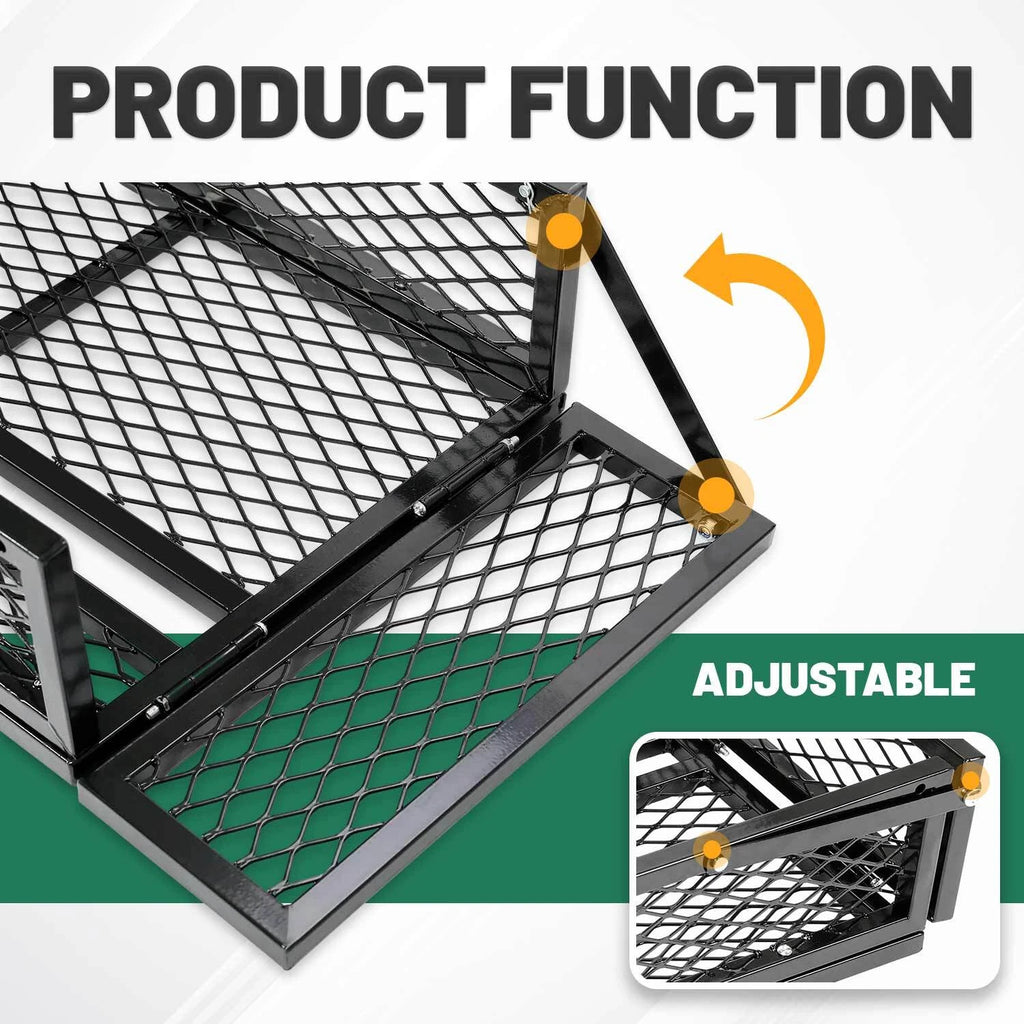 Front Cargo Basket Rack for ATV Universal Steel Black