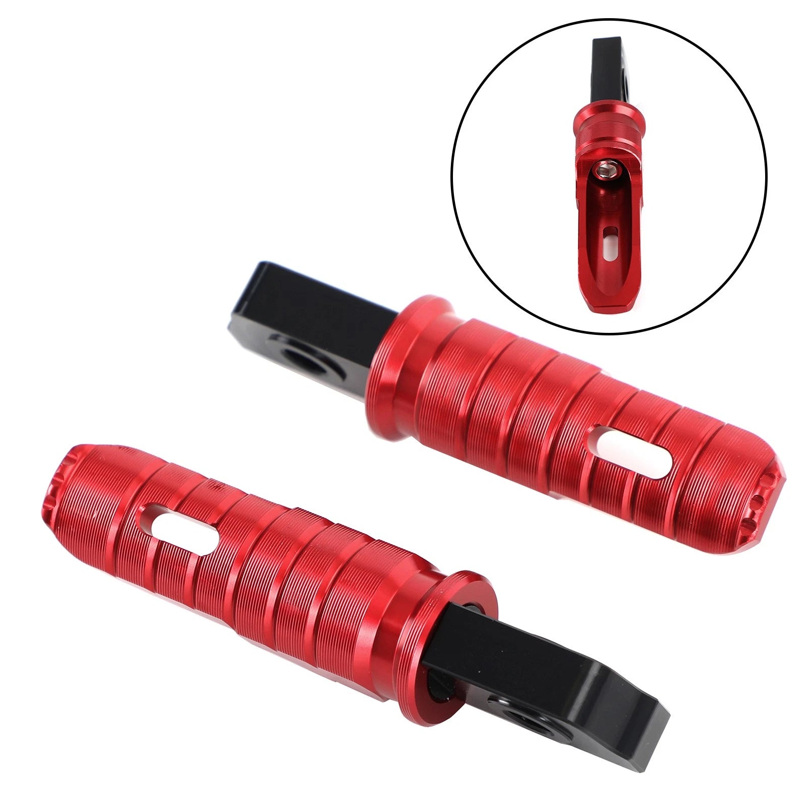 Front Footrests Foot Pegs for Aprilia GPR 125 150 250 APR150 RS125 TUONO125 (2000–2023) Red