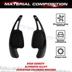 Black Aluminum Paddle Shifter Extension Kit for Audi A3 A4 A5 (2015-2019)