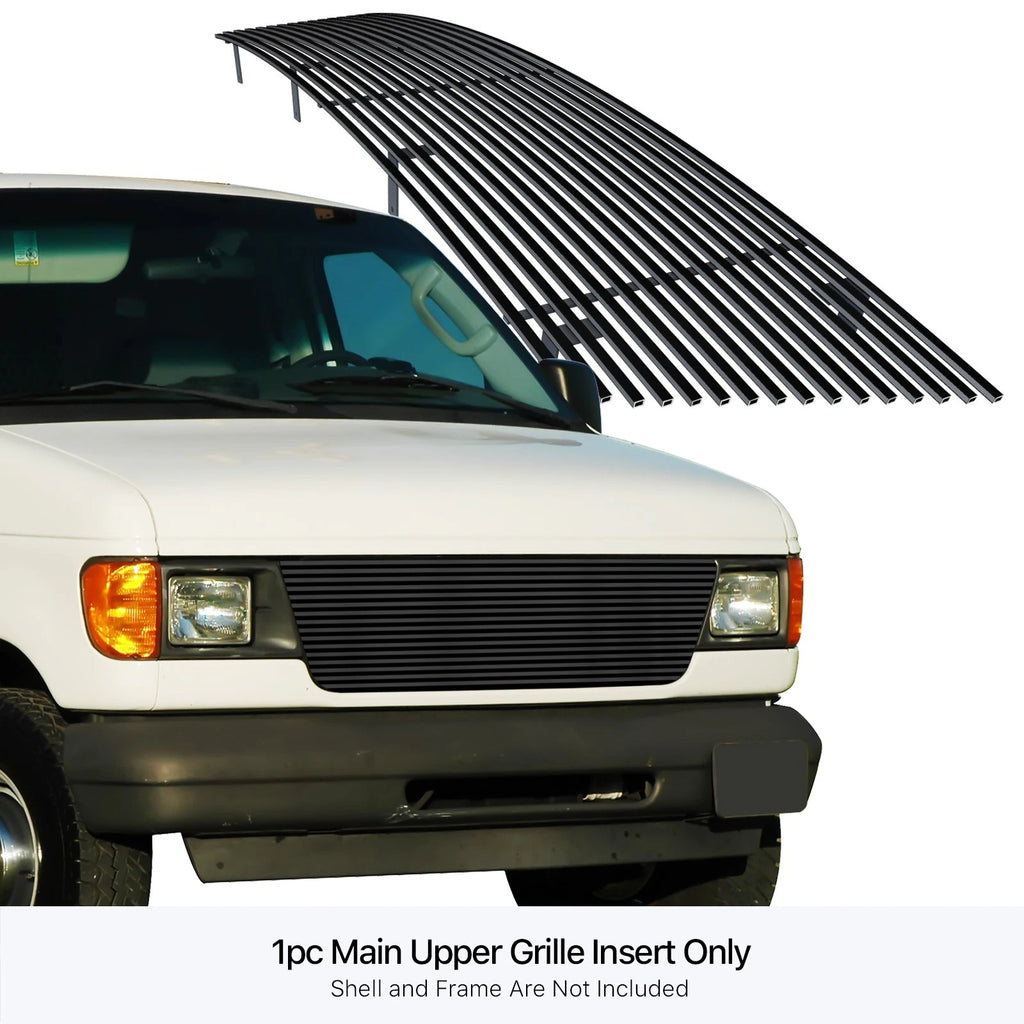 Stainless Black Billet Grille Insert for Ford Econoline Van (1992-2007)