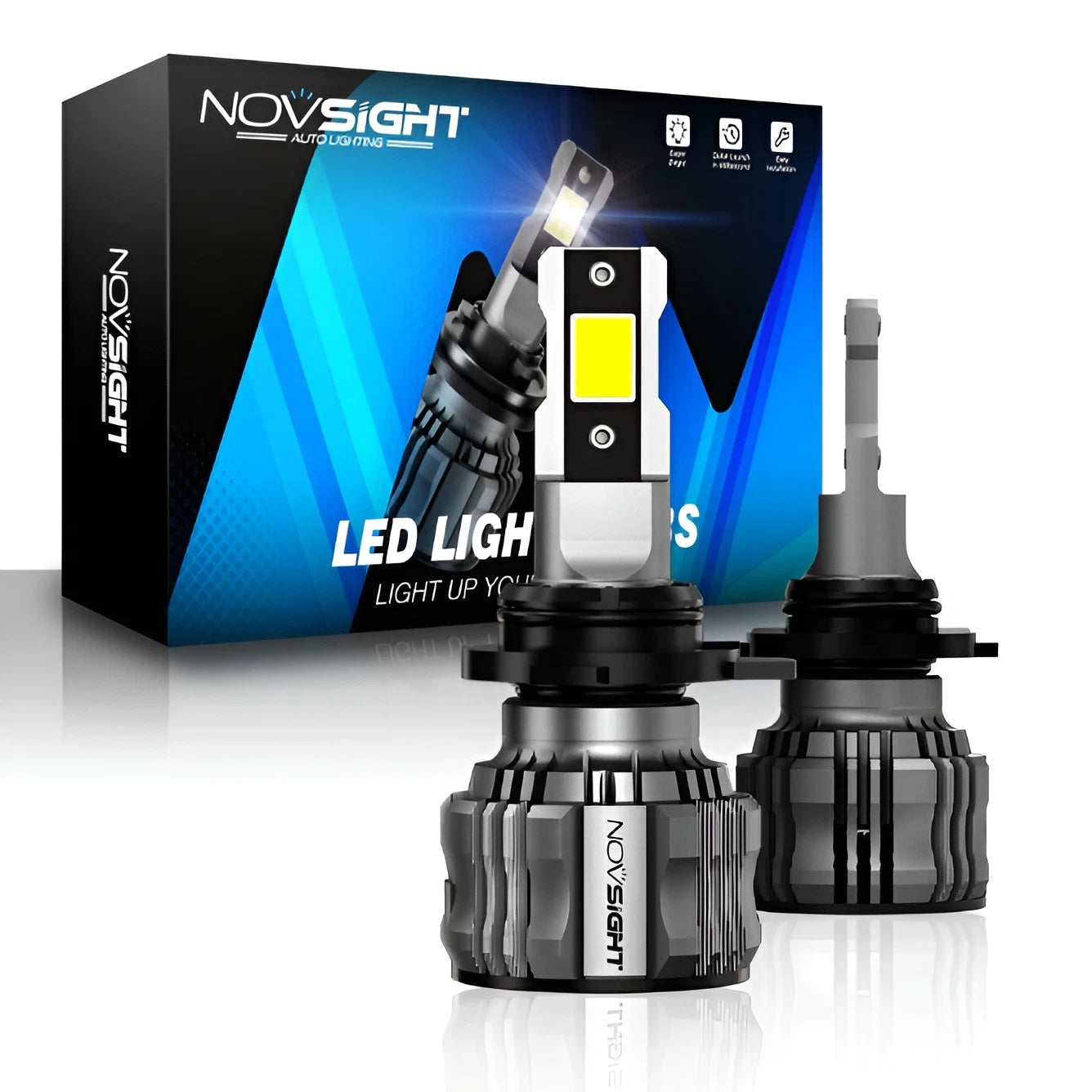 2X 9012 HIR2 LED Headlight Bulbs Kit for 18000LM 6500K