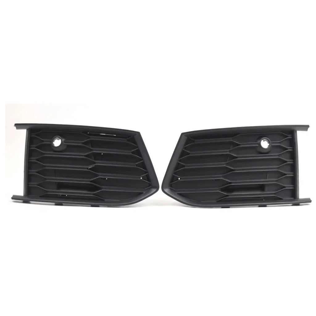 Pair Black Bumper Lower Side Grill Cover for Audi A6 S Line S6 (2019–2024)