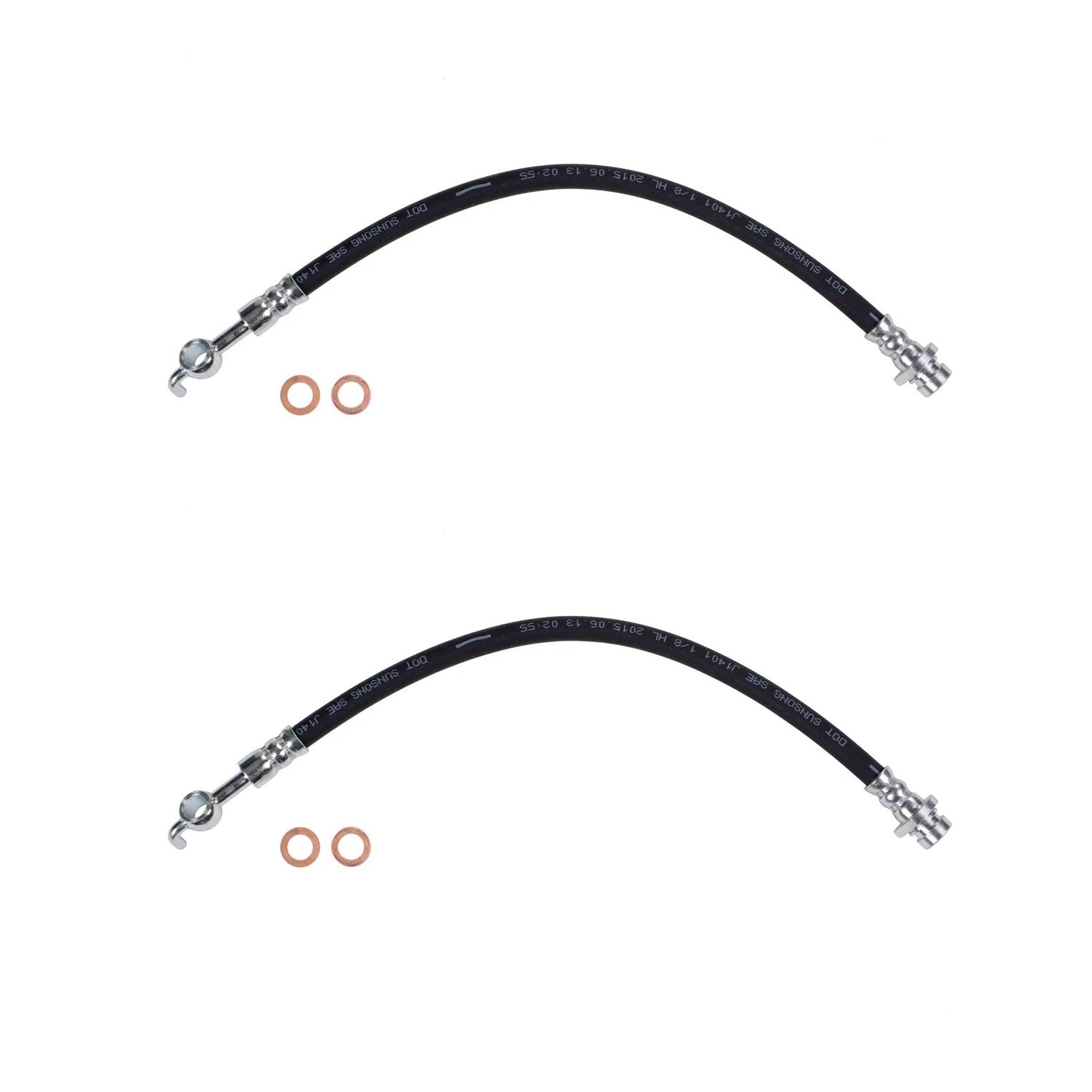 Set of 2 Rear Brake Hydraulic Hoses for Kia Rio 1.6L L4 FWD (2012–2017)