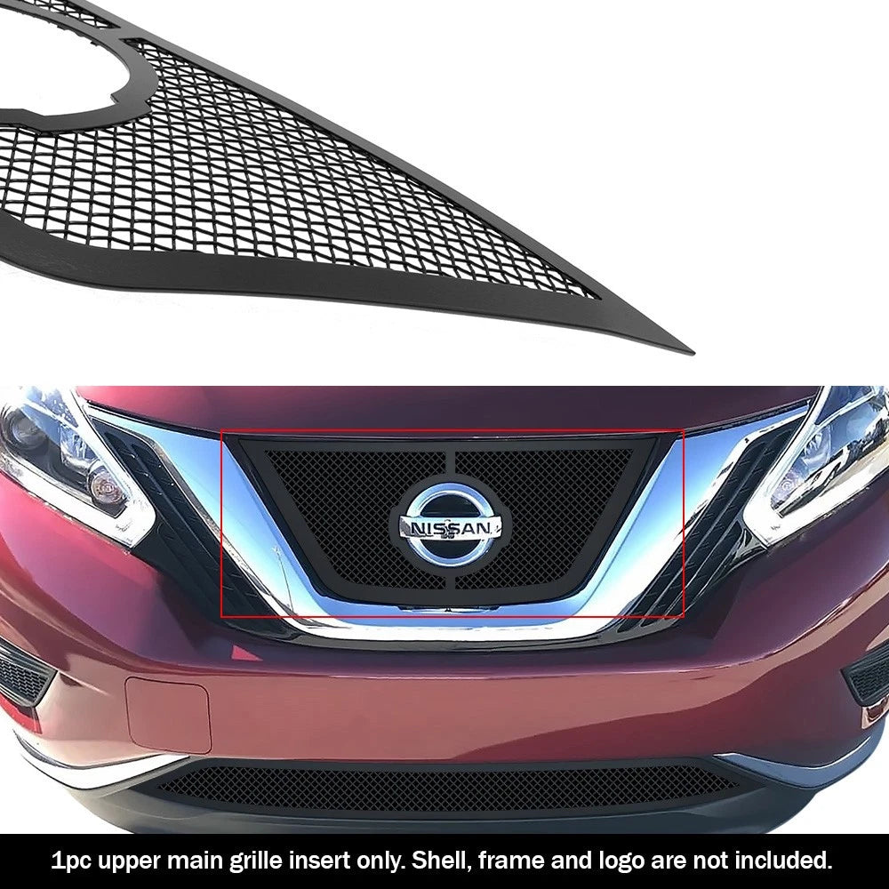 Stainless Black Mesh Grille Insert for Nissan Murano (2015-2018)