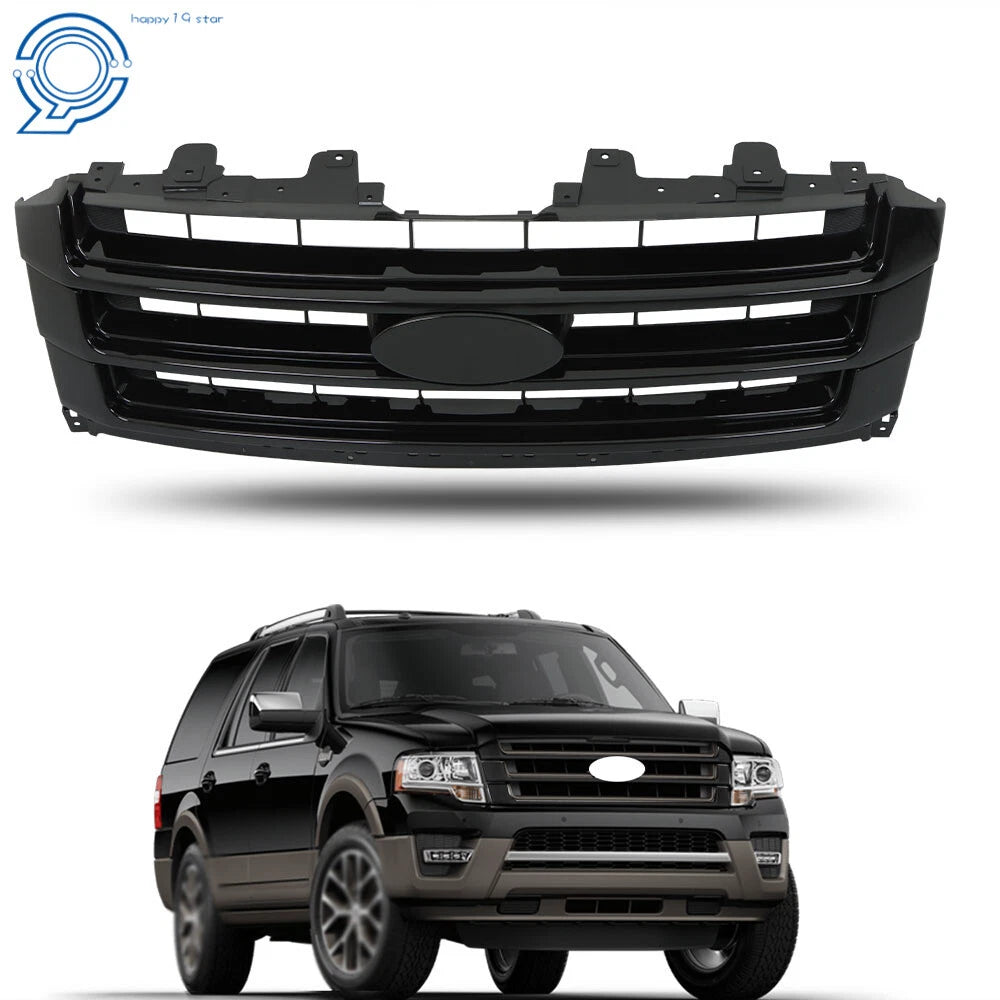 Gloss Black Front Upper Grille for Ford Expedition (2015–2017)