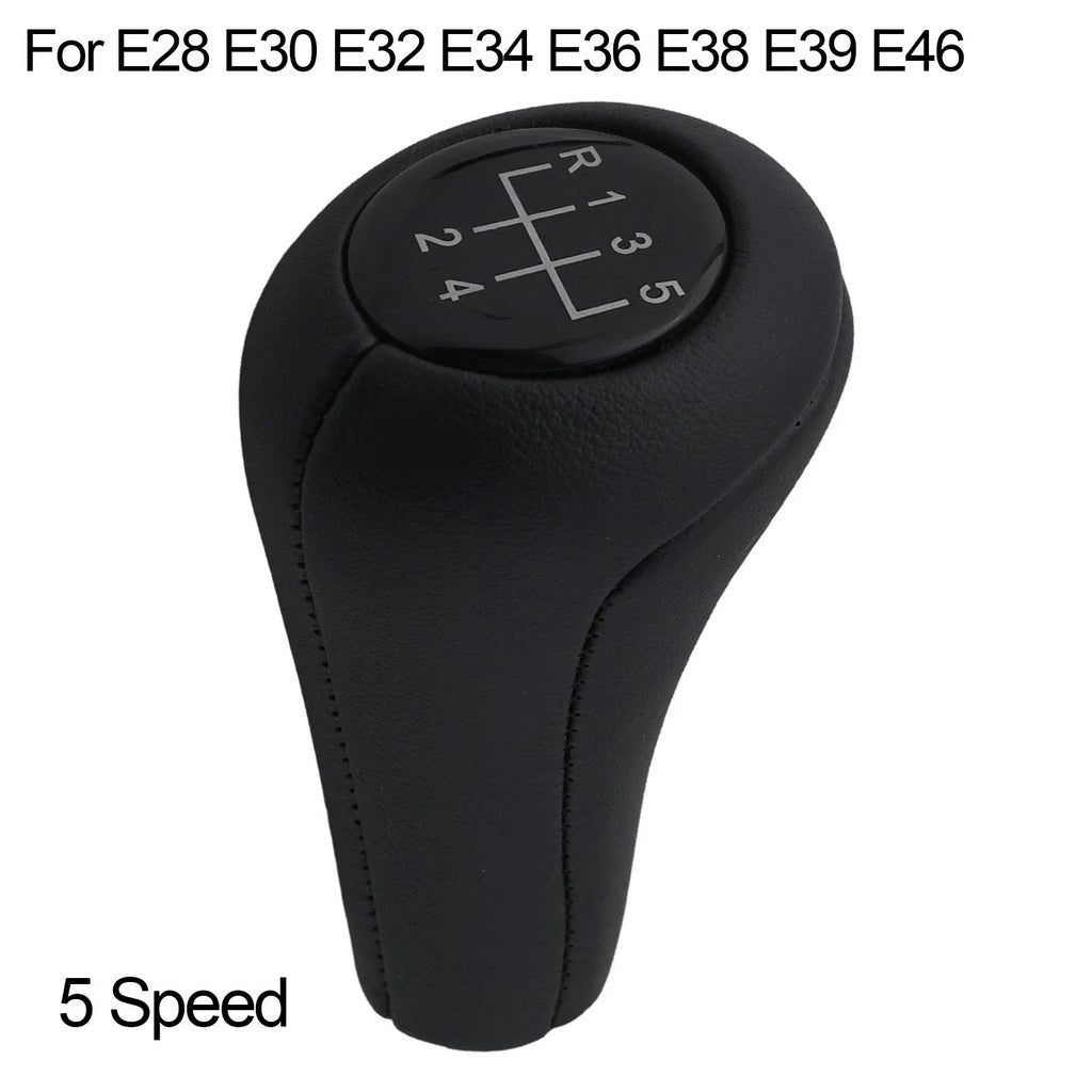 5-Speed Gear Shift Knob Ball Leather Plastic for E28 X3 Z1 Z3