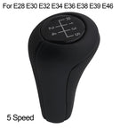 5-Speed Gear Shift Knob Ball Leather Plastic for E28 X3 Z1 Z3