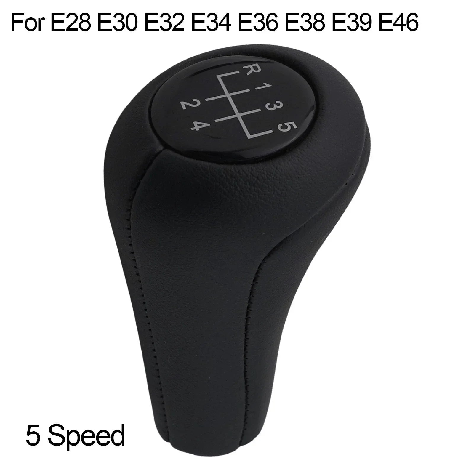 5-Speed Gear Shift Knob Ball Leather Plastic for E28 X3 Z1 Z3