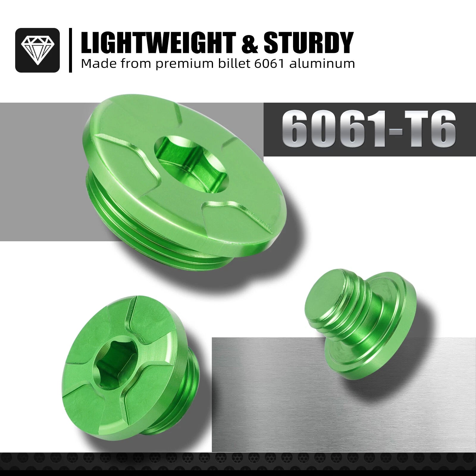 3X Billet Engine Timing Plugs for Kawasaki KX450F (2009–2018), KX250, KX450 (2019–2020)