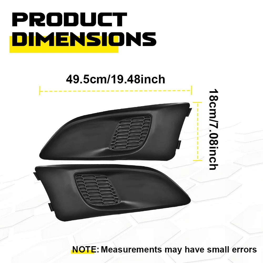2X Front Bumper Fog Light Lamp Covers for Chevrolet Sonic (2012–2016)