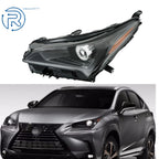Black Headlight for Lexus NX300 NX300h (2018–2021) Left Side LED