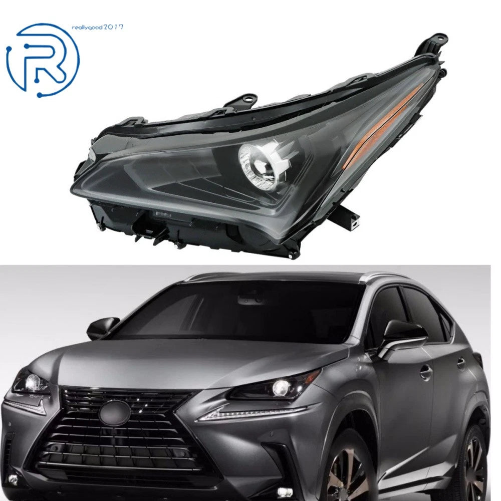 Black Headlight for Lexus NX300 NX300h (2018–2021) Left Side LED