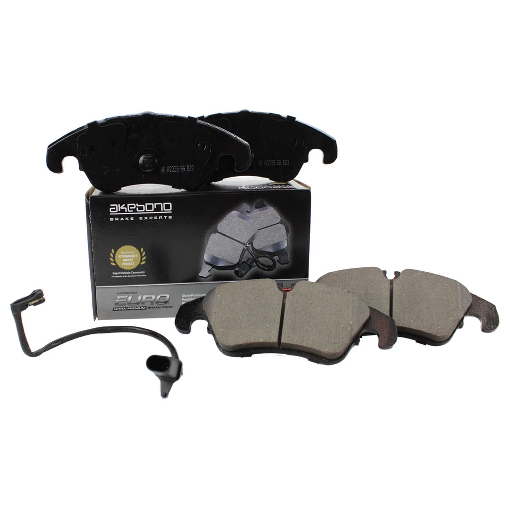 Set of 4 Akebono Euro Front Ceramic Brake Pads for Audi A4 A5 S4 S5 (2009–2020)