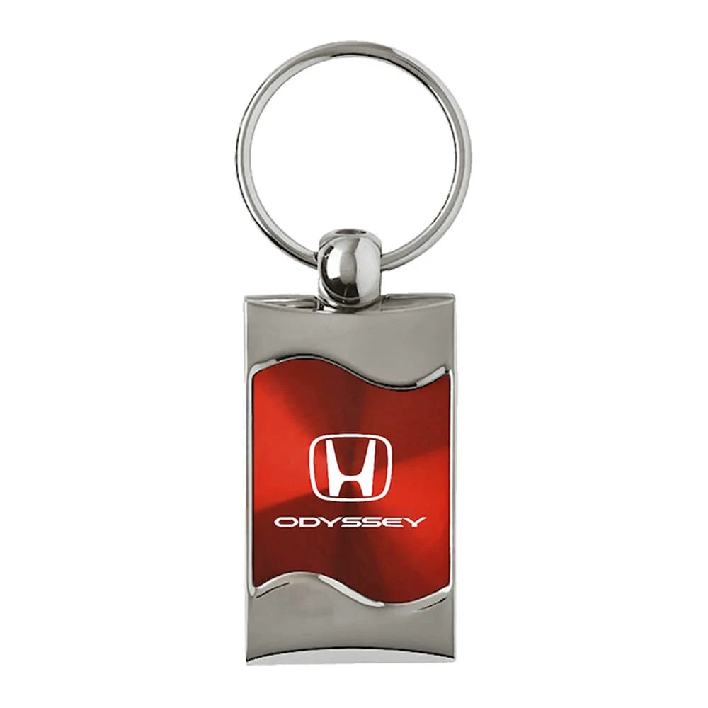 Red Rectangular Wave Keychain - Officially Licensed for Honda Odyssey