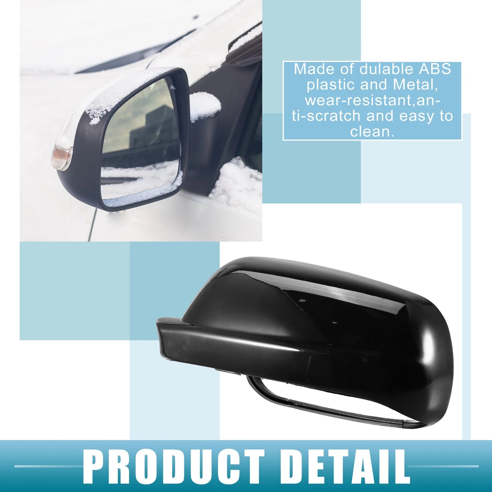 1 Pair Rearview Mirror Cover NO.3B0857538B for Volkswagen Jetta (2011–2018)