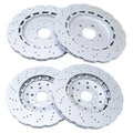 Set of 4 Vented Drilled Dimpled Disc Brake Rotors for RS7 (2014–2016)