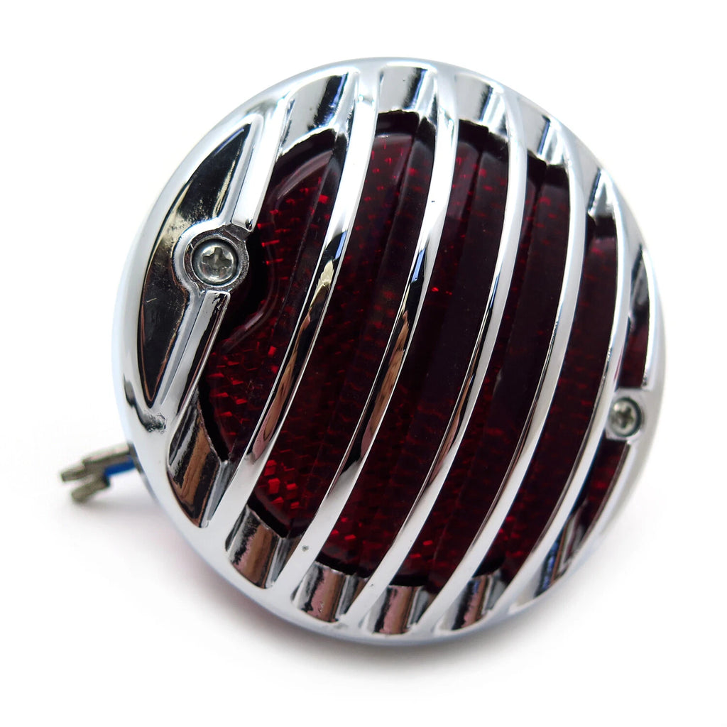 LED Tail Brake Light Grille for - Chrome, Red Lens