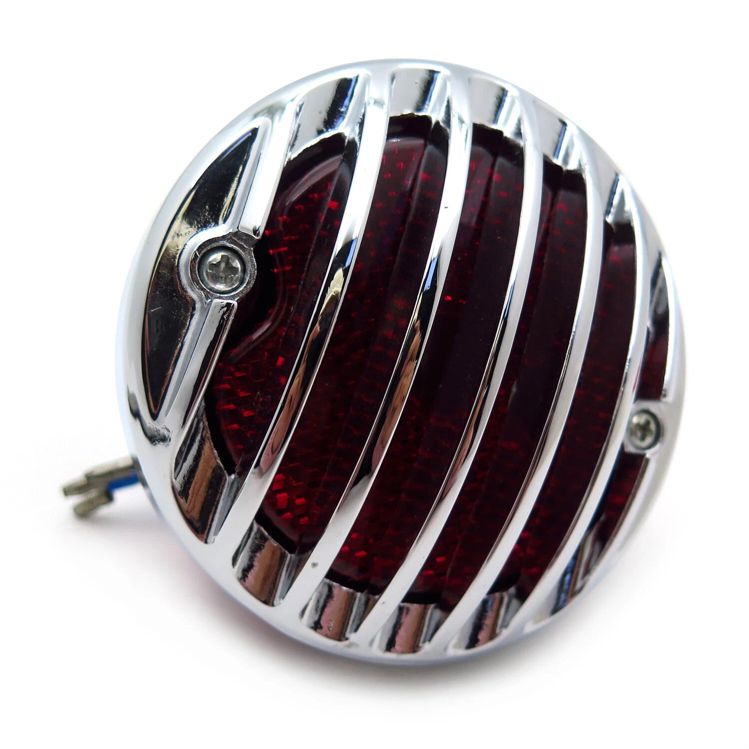 LED Tail Brake Light Grille for - Chrome, Red Lens