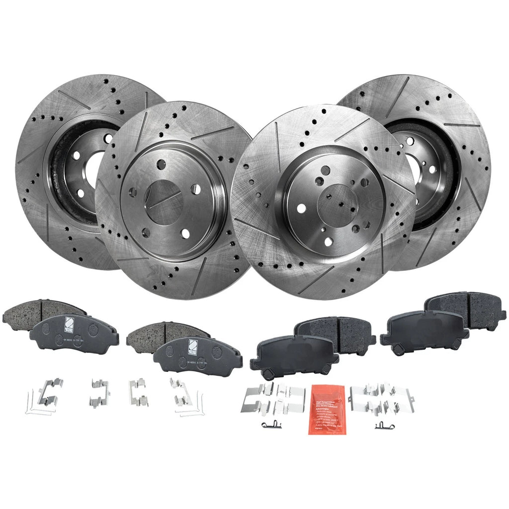 Brake Disc Rotors and Pads Kit for Acura ZDX MDX Honda Pilot (2009–2011)