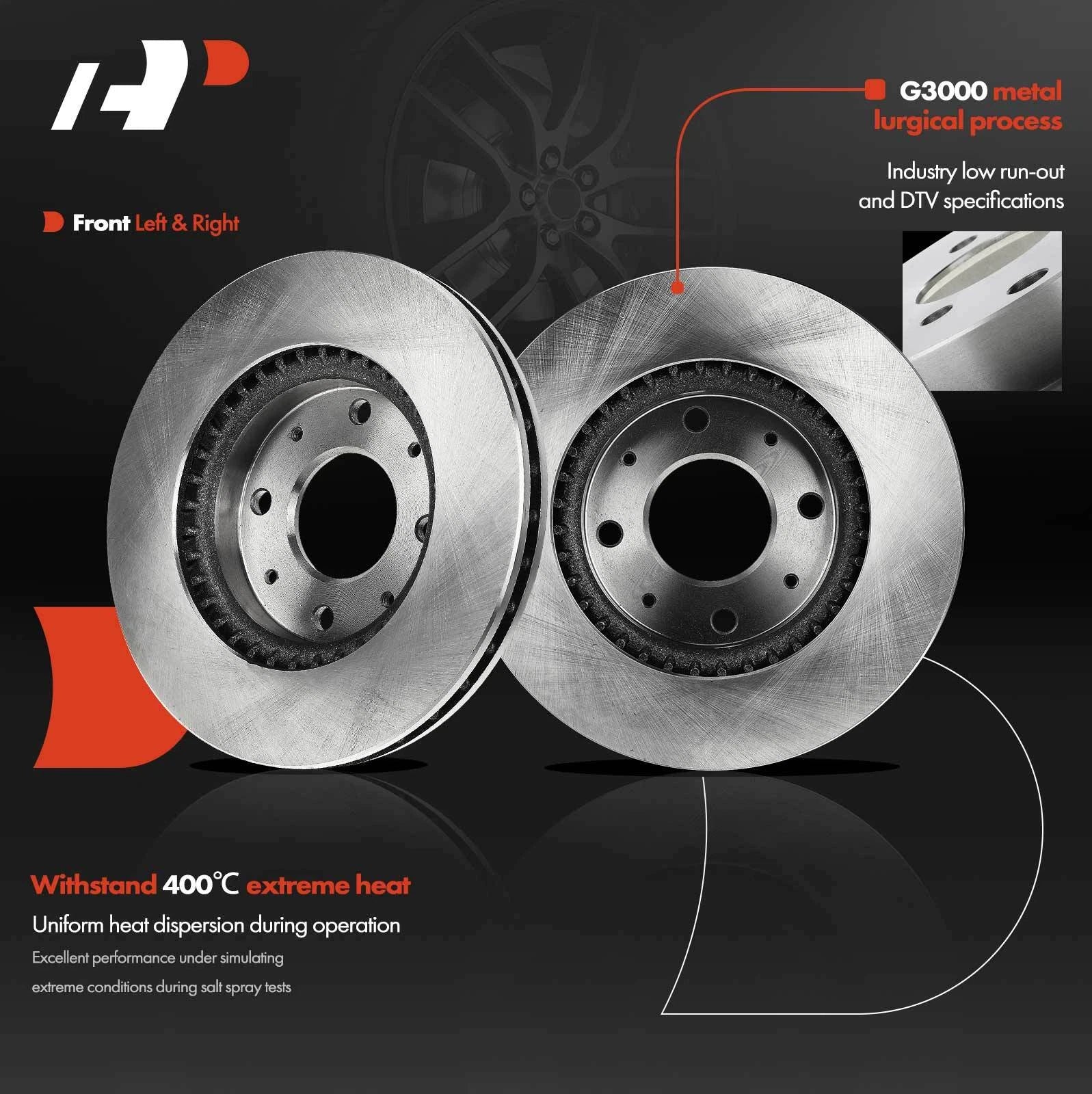 Front Disc Brake Rotors for Kia Spectra/Spectra5 (2004-2009)