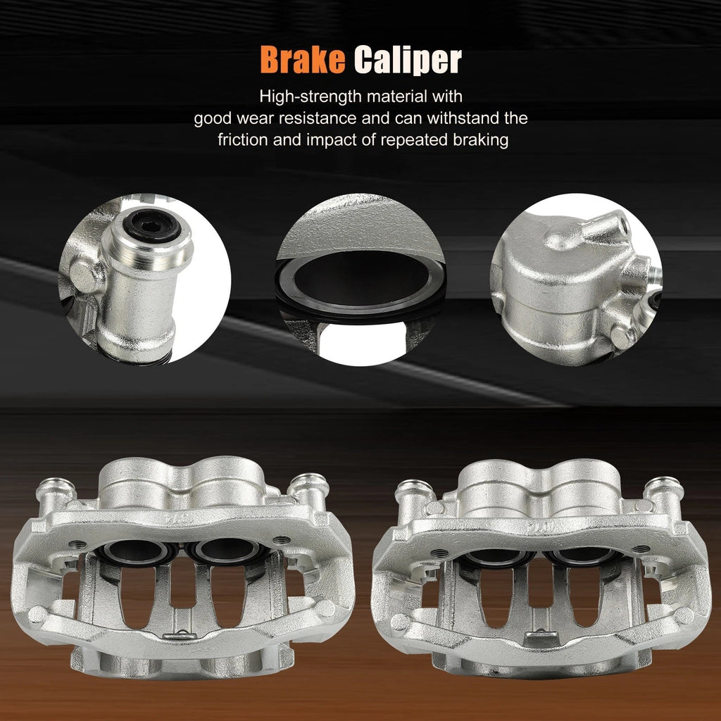 Front Pair Brake Calipers w/ Bracket for Mercedes-Benz Sprinter (2007–2008)