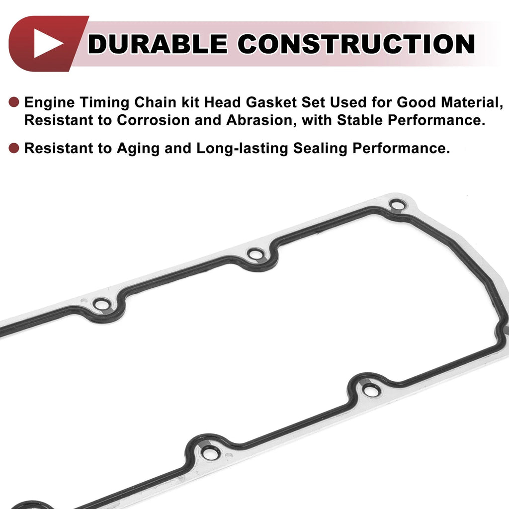 Engine Timing Cover Gasket Set for Chevrolet 4.8L 5.3L 6.0L 6.2L (2000–2023)