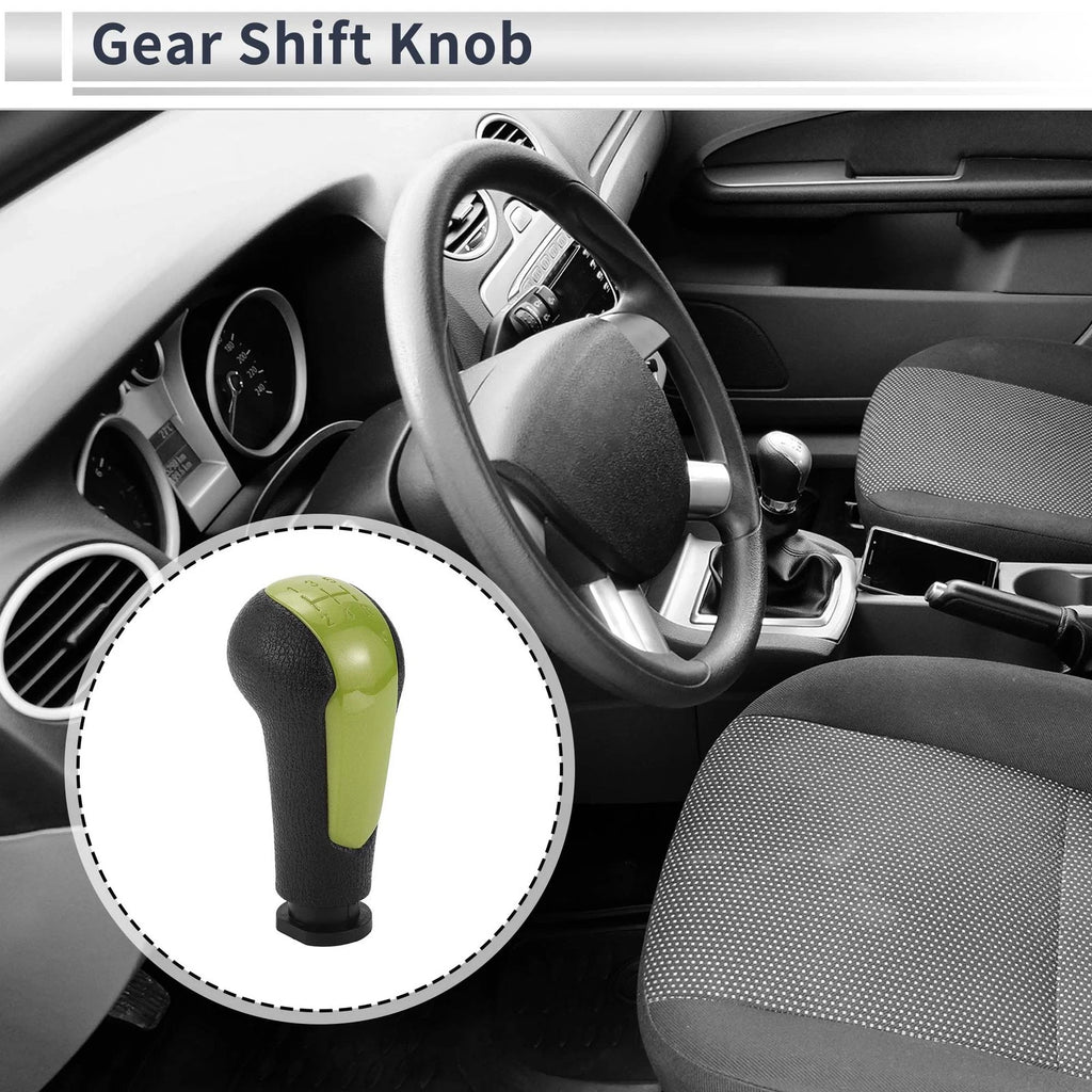 5 Speed Shift Knob for Chevrolet Spark (2013–2022) Green Black