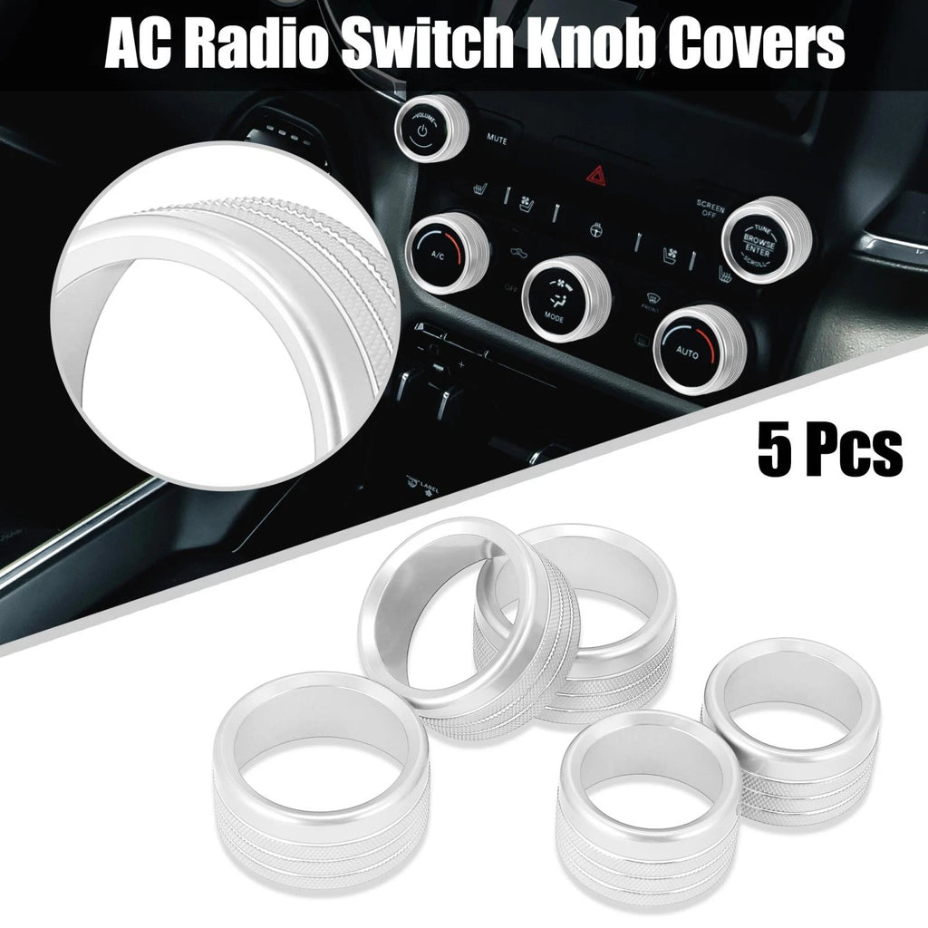 5pcs AC Radio Switch Knob Cover for Dodge Ram 1500 (2018–2020)