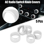 5pcs AC Radio Switch Knob Cover for Dodge Ram 1500 (2018–2020)