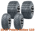Set of 4 ATV Tires 19x7-8 & 18x9.5-8 for Polaris Outlaw 110 (2016–2017)