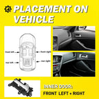 2X Black Chrome Interior Door Handle for Kia Optima (2011–2013) EPY