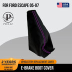 E Brake Boot Cover for Ford Escape (2005–2007) Purple Stitch PVC Carbon