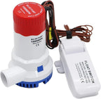 12V 1500GPH Boat Bilge Pump with Float Switch for Marine Use (ID 29mm)