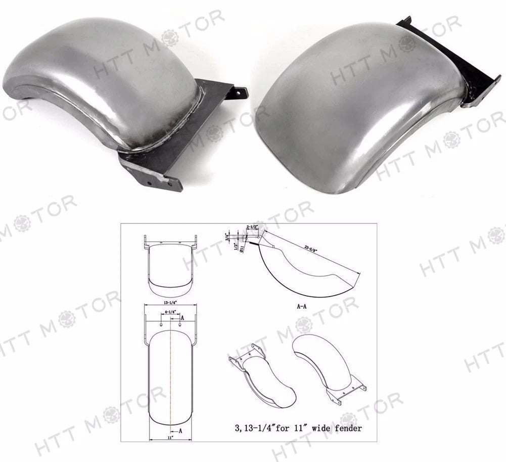 11" Rear Custom Fender for Harley Softail (240/250/260)