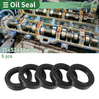 Set of 5 Oil Seal Rotary Shaft Seal NBR Rubber 35x52x12mm