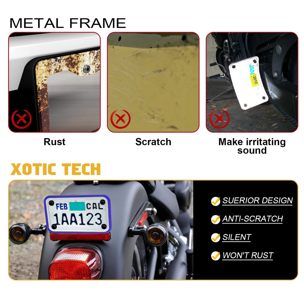Silicone License Plate Frame for Blue Motorcycle (Universal) (2000-2000)