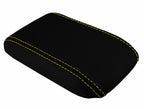 Console Lid Armrest Cover for Honda Prelude (1997–2001) Carbon Fiber Yellow Stitch