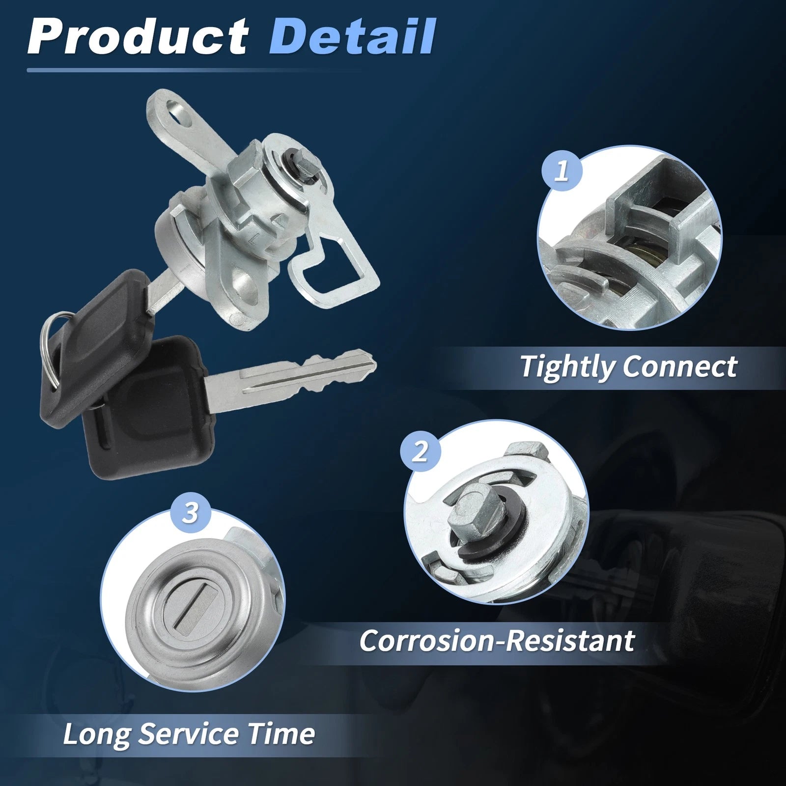 Tailgate Lock Cylinder with Keys Set for Nissan Frontier (2005–2021) No.K3477EA800
