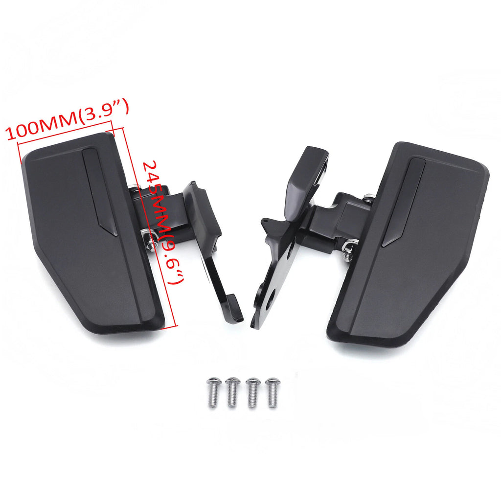 Black Omni Driver Floorboards Foot Pegs for Honda Gold Wing GL1800 (2018–2021)