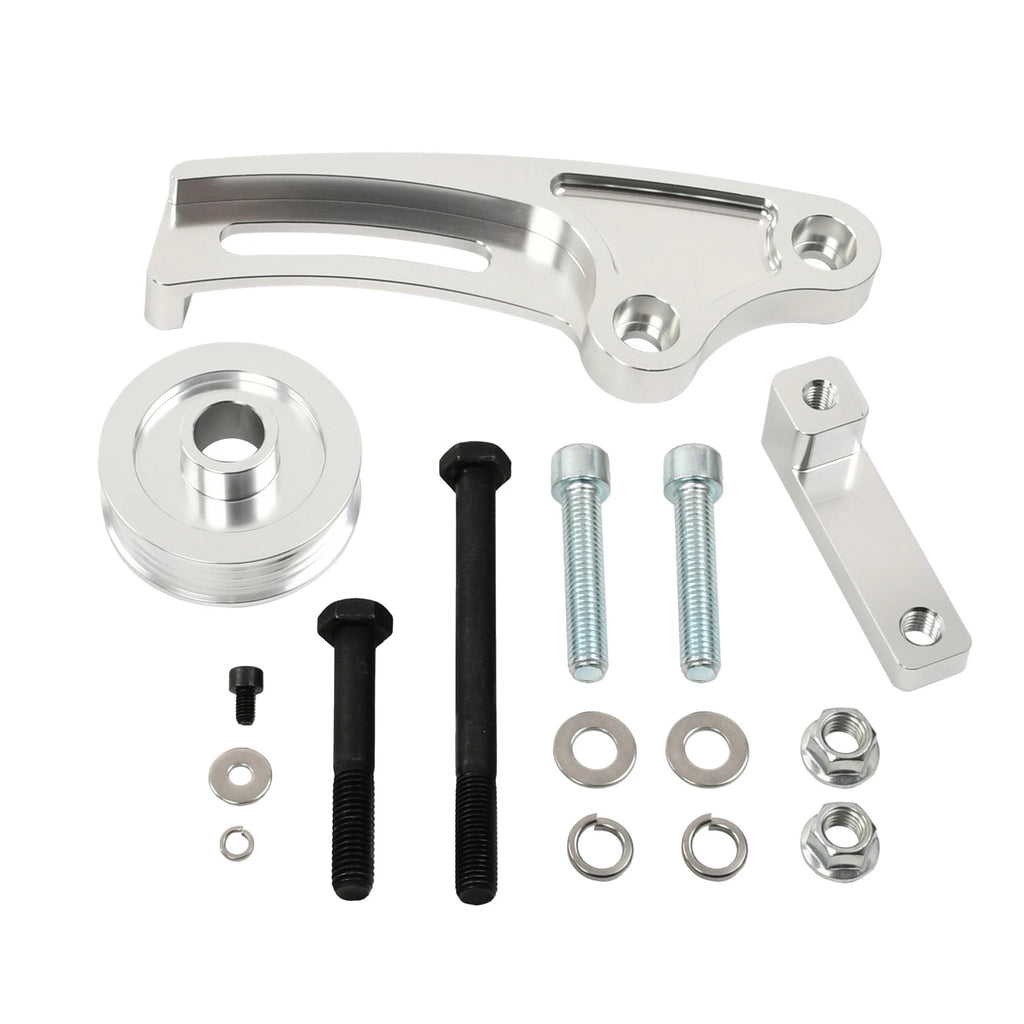 Alternator Bracket Conversion Kit for Nissan RB20 RB25 RB26 LS1 GM (Silver)