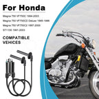 2 x Ignition Coil & Spark Plug Cap Wire for Honda Magna VF750C/CD/C2 (1994-2003)