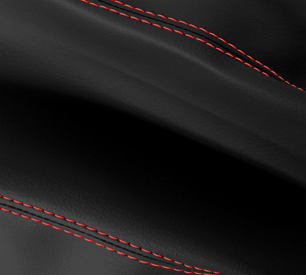 Center Console Lid Armrest Leather Cover for Discovery Sport (2015–2019) Red Stitch