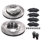 Front Brake Rotors + Brake Pads for Jeep Wrangler JK (2007–2018)