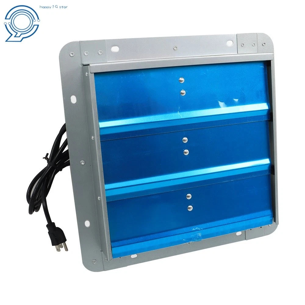 12" Wall Mounted Exhaust Fan for Garage Shop Attic (W/Power, Aluminum Shutter)