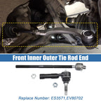 Set of 4 Tie Rod End Links for Dodge Challenger Charger (2015–2023) ES3571