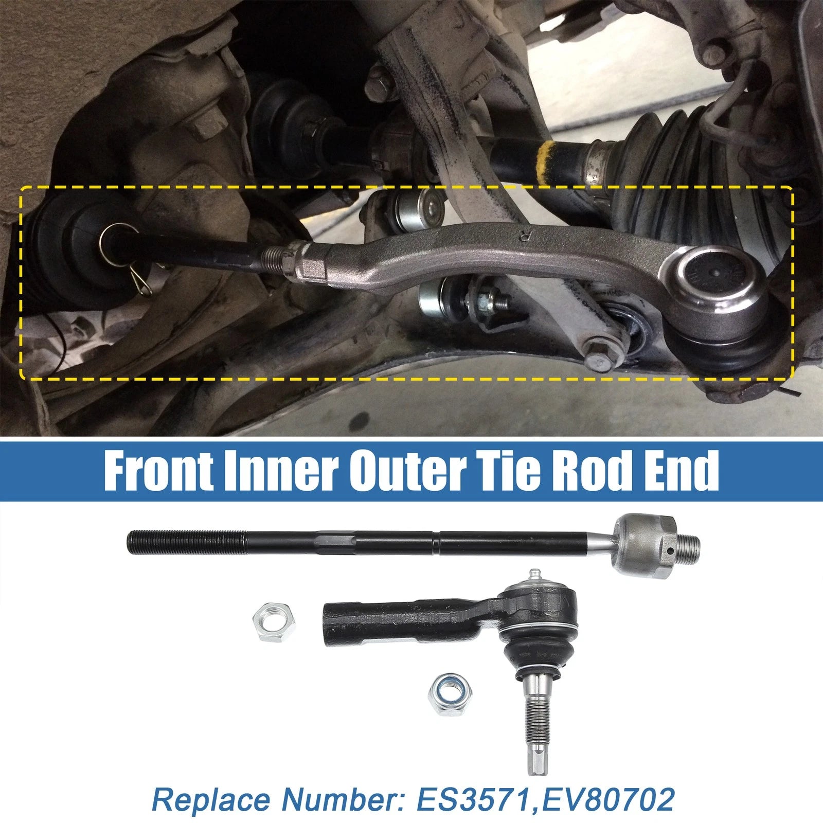 Set of 4 Tie Rod End Links for Dodge Challenger Charger (2015–2023) ES3571