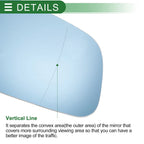 Heated Right Side Mirror Glass for Audi A3 (2000–2003)