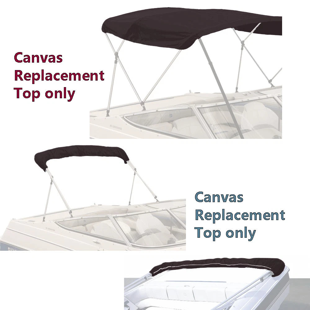 Bimini Top Boat Cover for 3 Bow (Fits 72"L x 36"H x 73"-78"W)