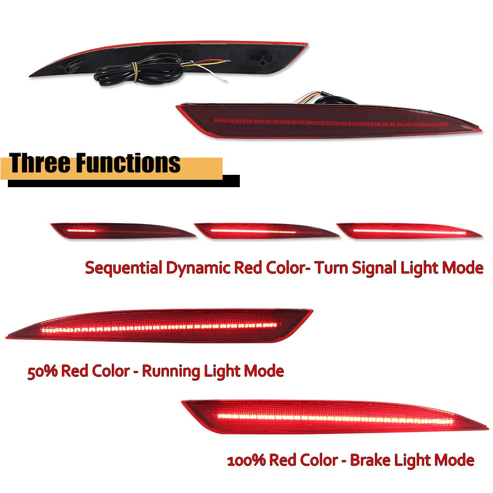 Sequential Red LED Rear Reflector Tail Lamp for Kia Optima (2016–2018)